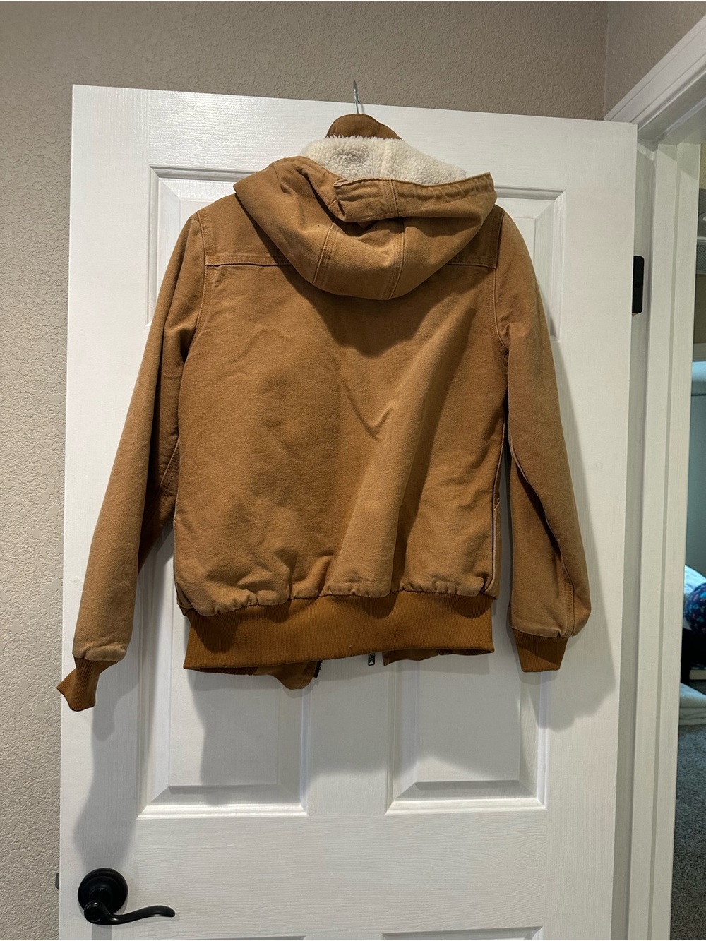 Carhartt Wildwood Sherpa Lined Duck Jacket Brown Women’s S - Picture 3 of 5